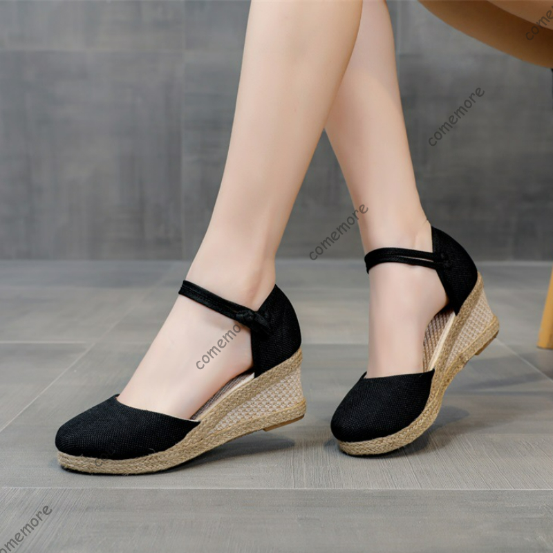 Wedge Espadrille Women - Comemore Sandali Tacco Alto Calzature Estive