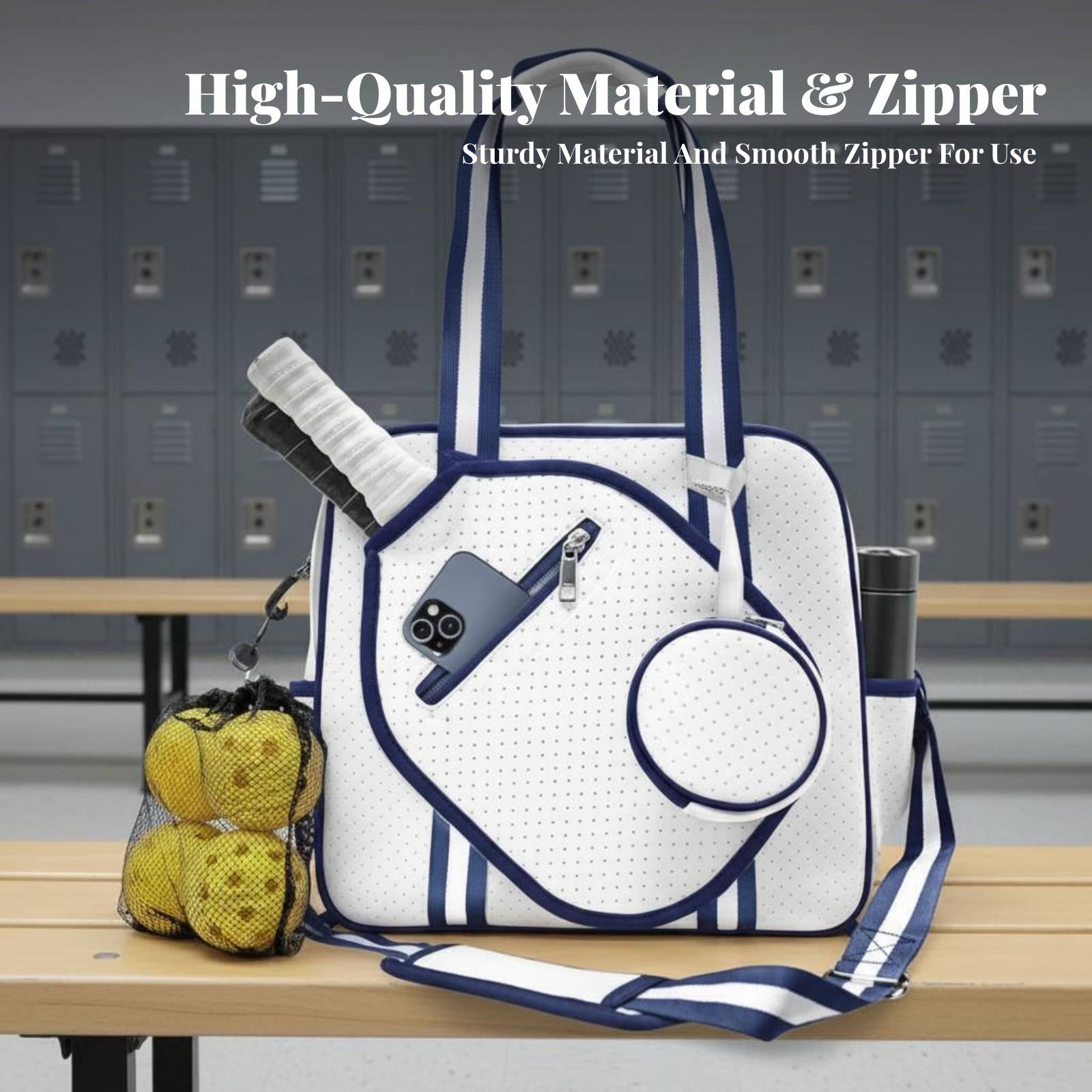 Tote Bag Beach - Borsa Porta Racchette da Pickleball Traspirante