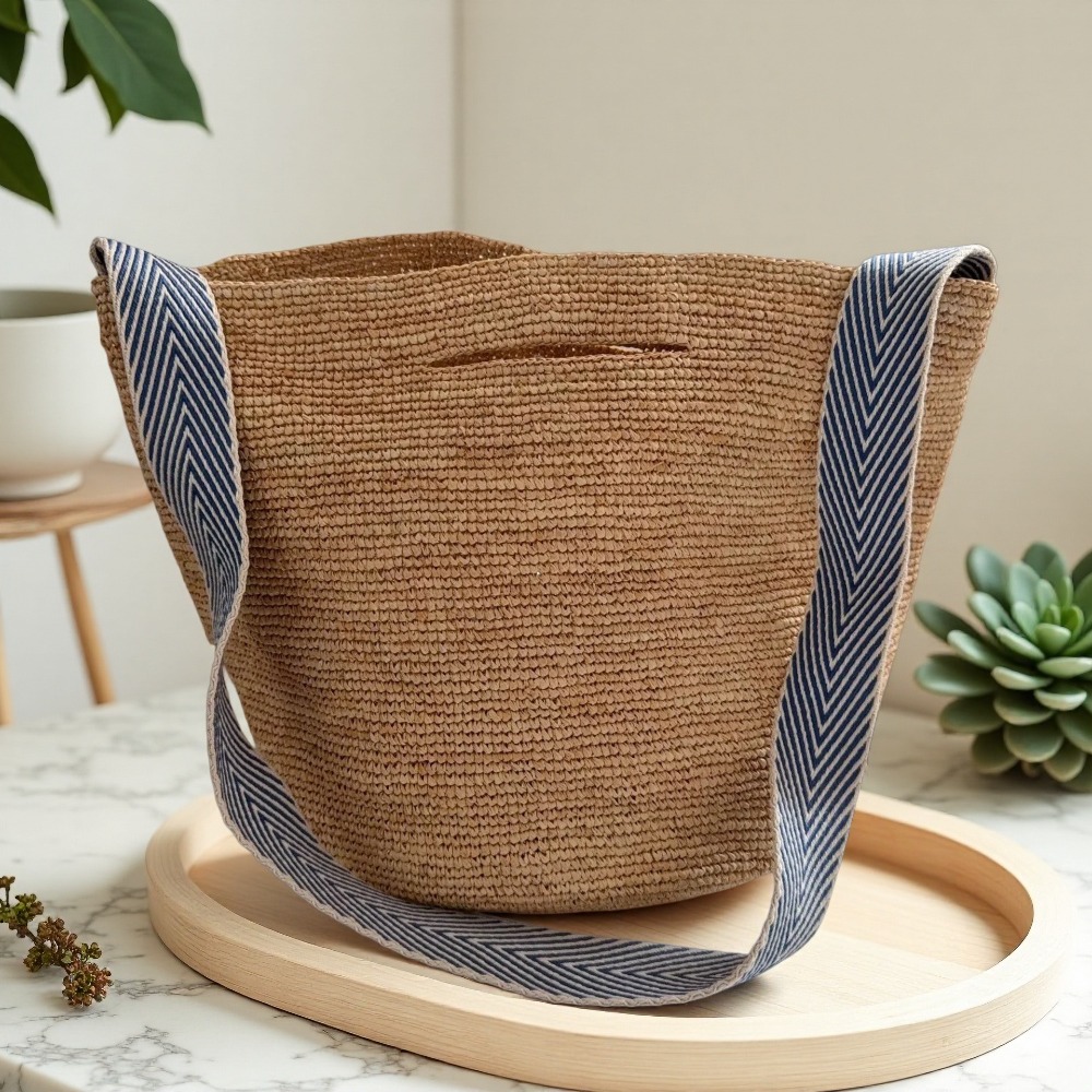 Nuova Borsa a Secchiello in Ra - Crochet Bag Raffia recensione e prezzo